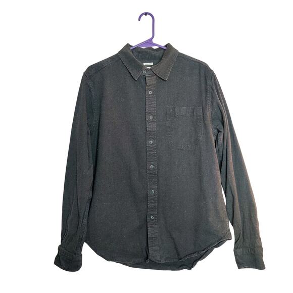 Men's Black Casual Button Down Shirt - Picture 1 of 9